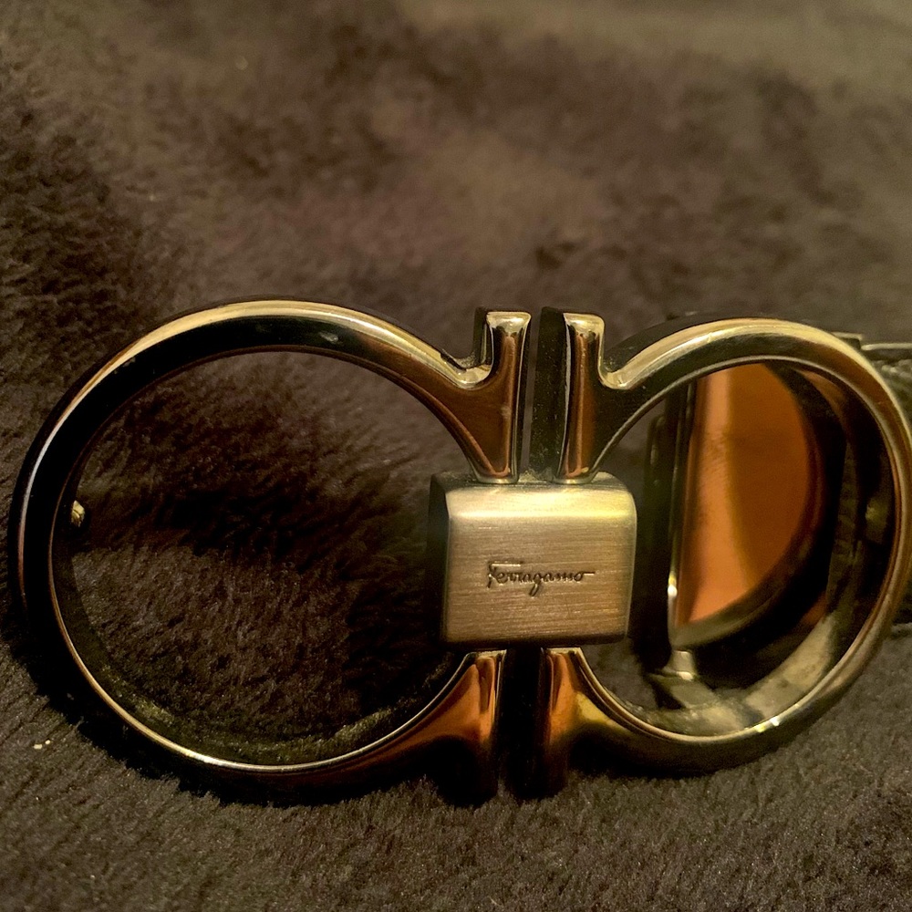 Black Ferragamo Belt